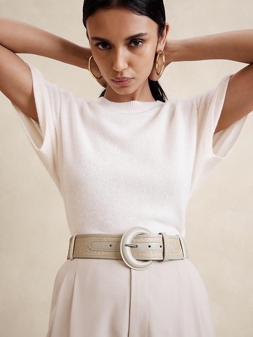 Riviera Linen + Leather Belt Product Image