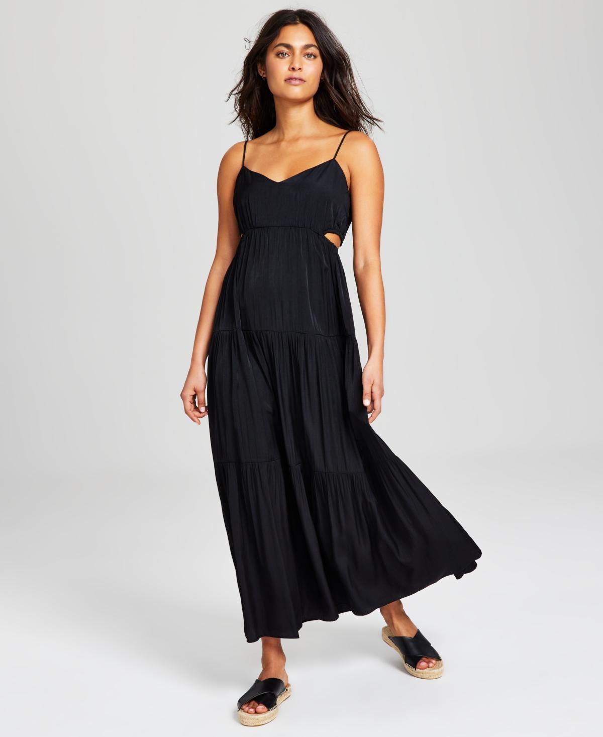 And Now This Womens Side-Cutout Tiered Maxi Dress Product Image