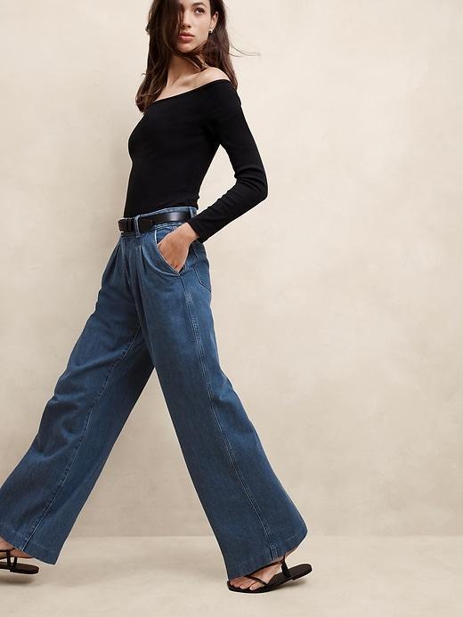 Luxe High-Rise Trouser Jean Product Image