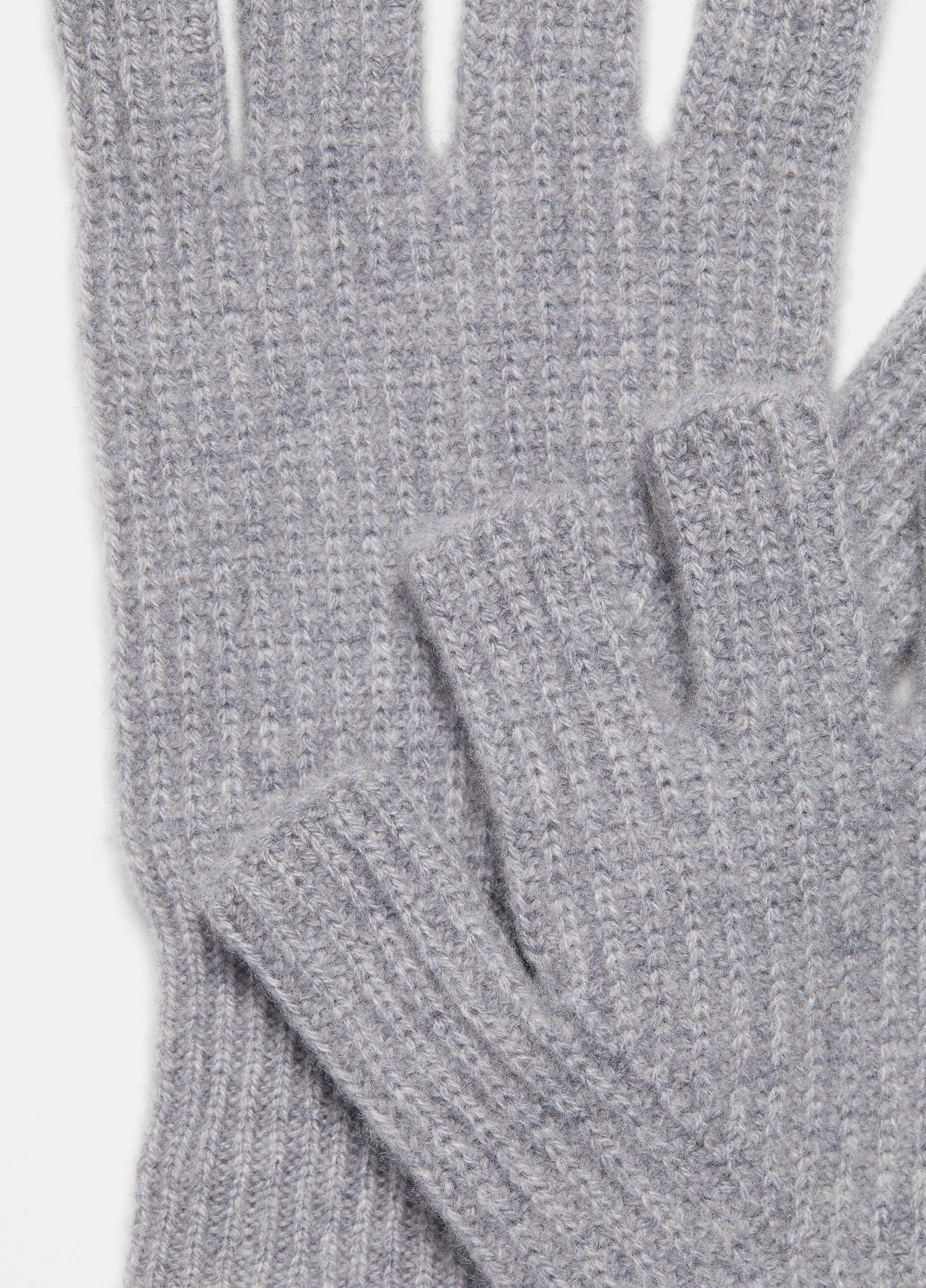 Plush Cashmere Rib-Knit Fingerless Glove Product Image