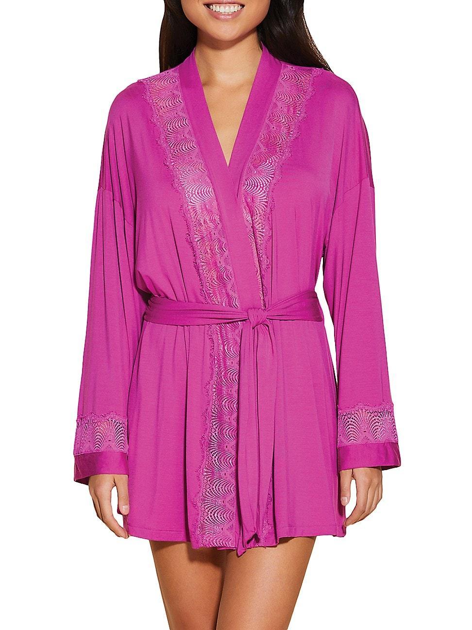 Womens Allure Lace-Trim Robe Product Image