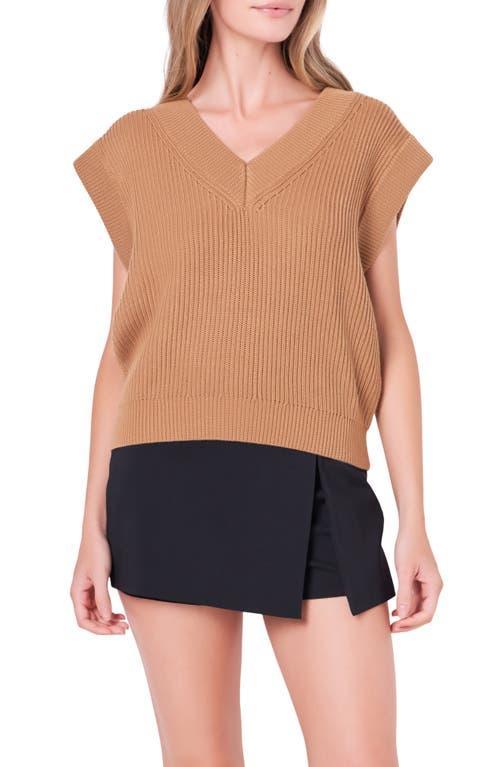 Womens V-neck Knit Sweater Vest Product Image