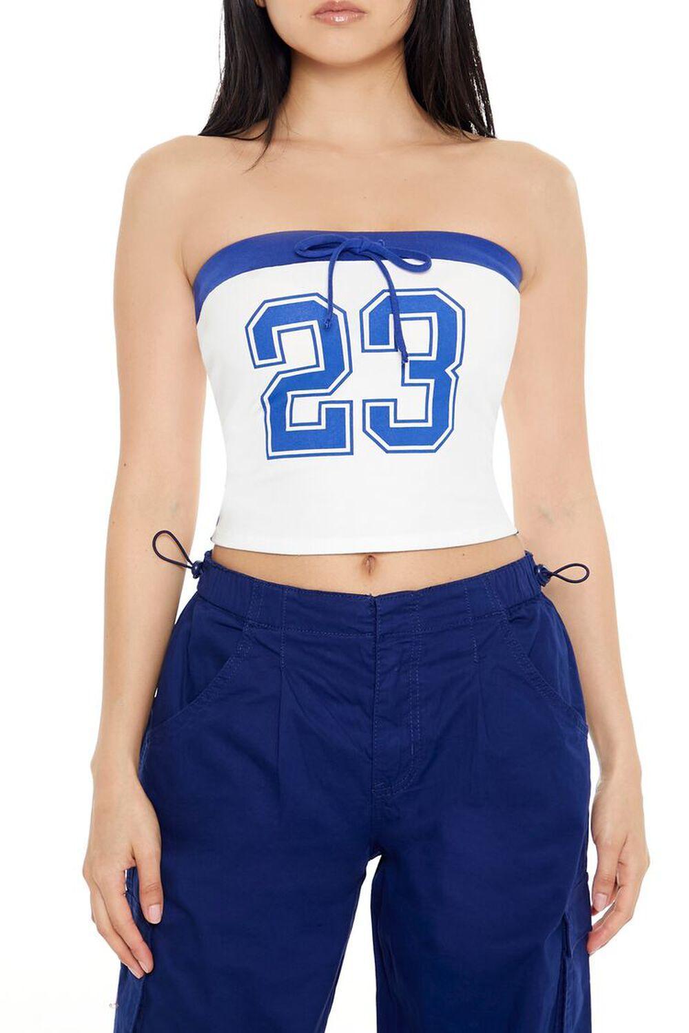 23 Graphic Bow Tube Crop Top | Forever 21 Product Image