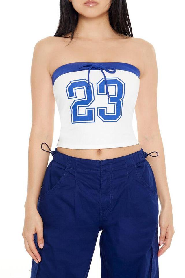 23 Graphic Bow Tube Crop Top | Forever 21 Product Image