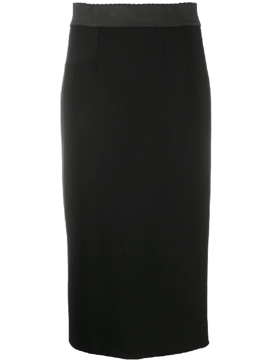 Wool-blend Pencil Skirt In Black Product Image