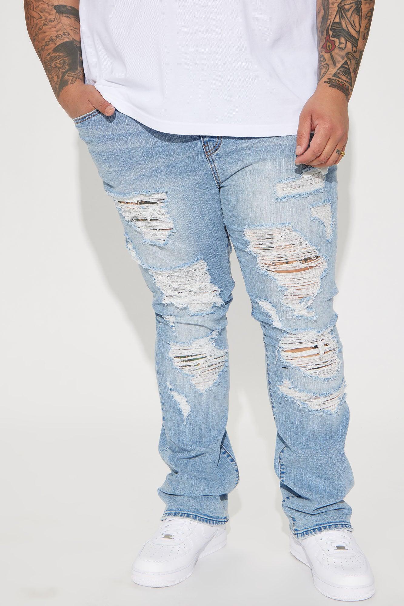 Innovative Stacked Skinny Flare Jeans - Medium Wash Product Image