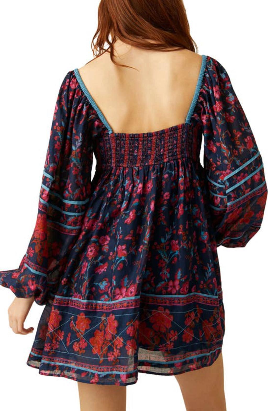 Endless Afternoon Print Long Sleeve Minidress In Black Product Image