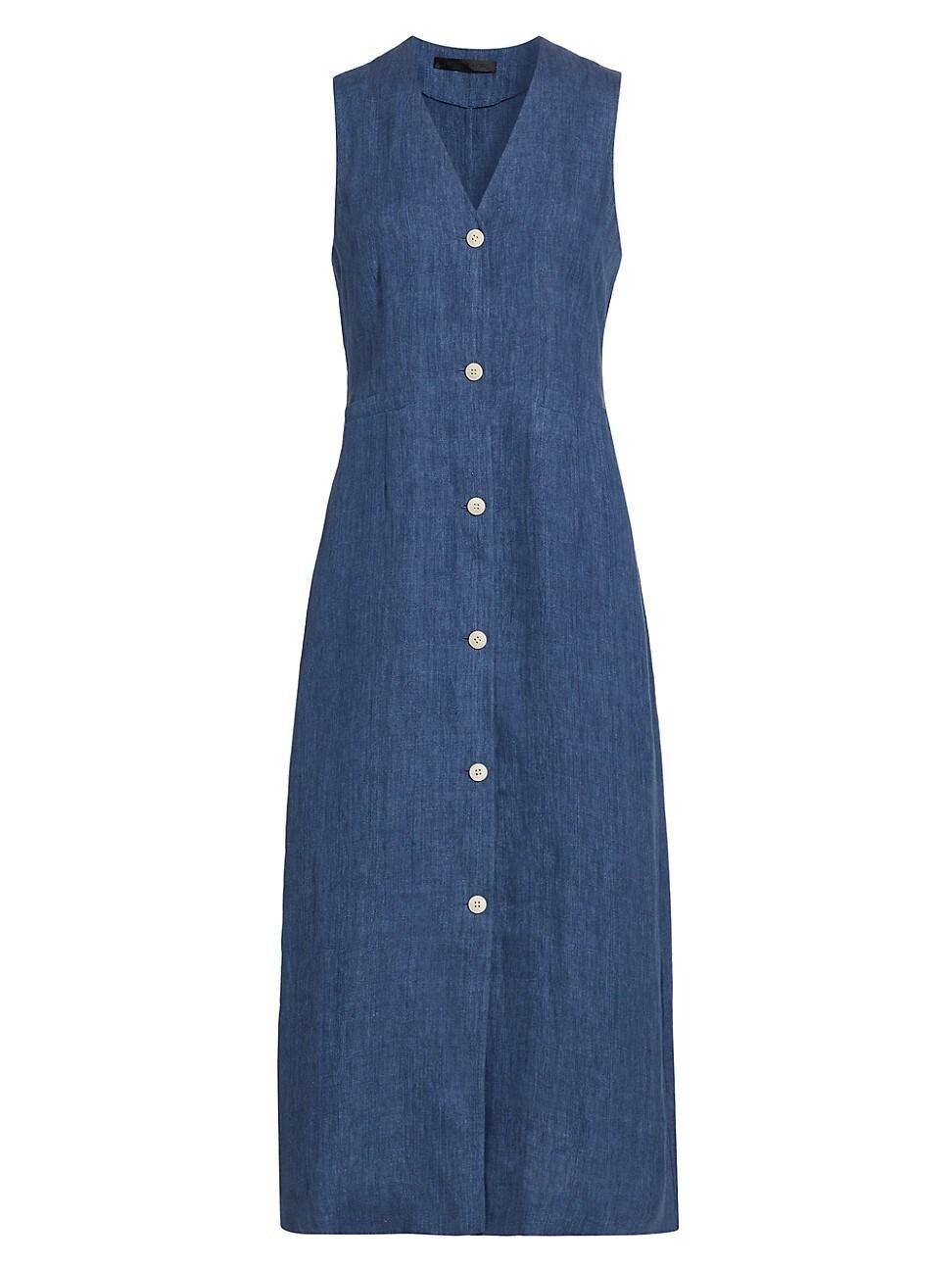 Womens Callan Linen Midi-Dress Product Image