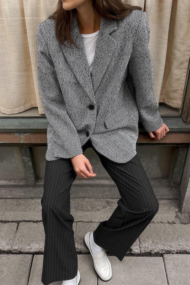 Oversized Herringbone Blazer Product Image