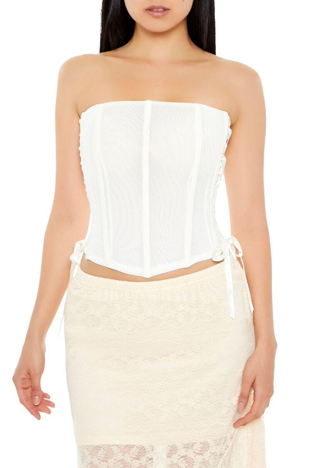 Cropped Corset Tube Top | Forever 21 Product Image