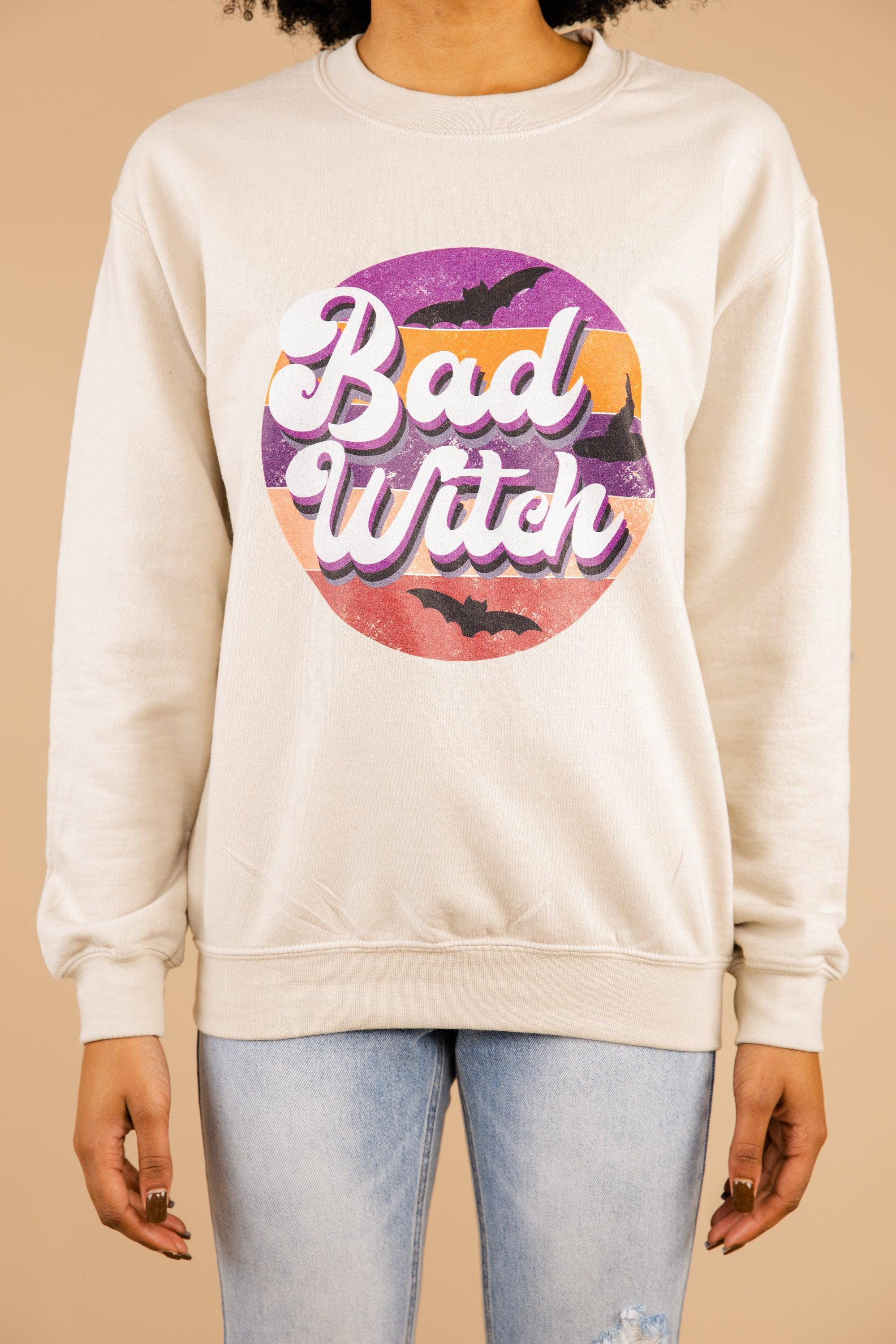 Bad Witch Sand Brown Graphic Sweatshirt Female Product Image