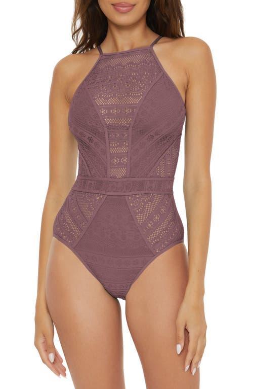 Becca Colorplay Lace Overlay One-Piece Swimsuit Product Image