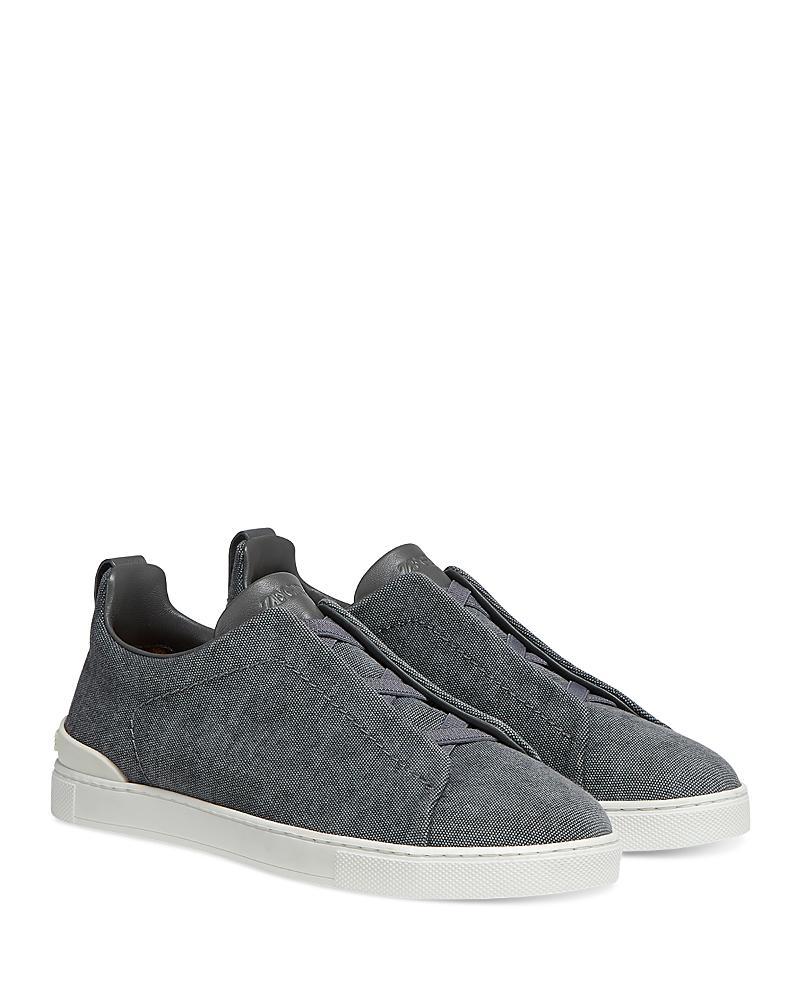 Zegna Mens Canvas Triple Stitch Low Top Sneakers Product Image