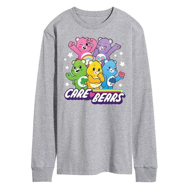 Mens Care Bears Unlock The Magic Group Long Sleeve Graphic Tee Blue Product Image