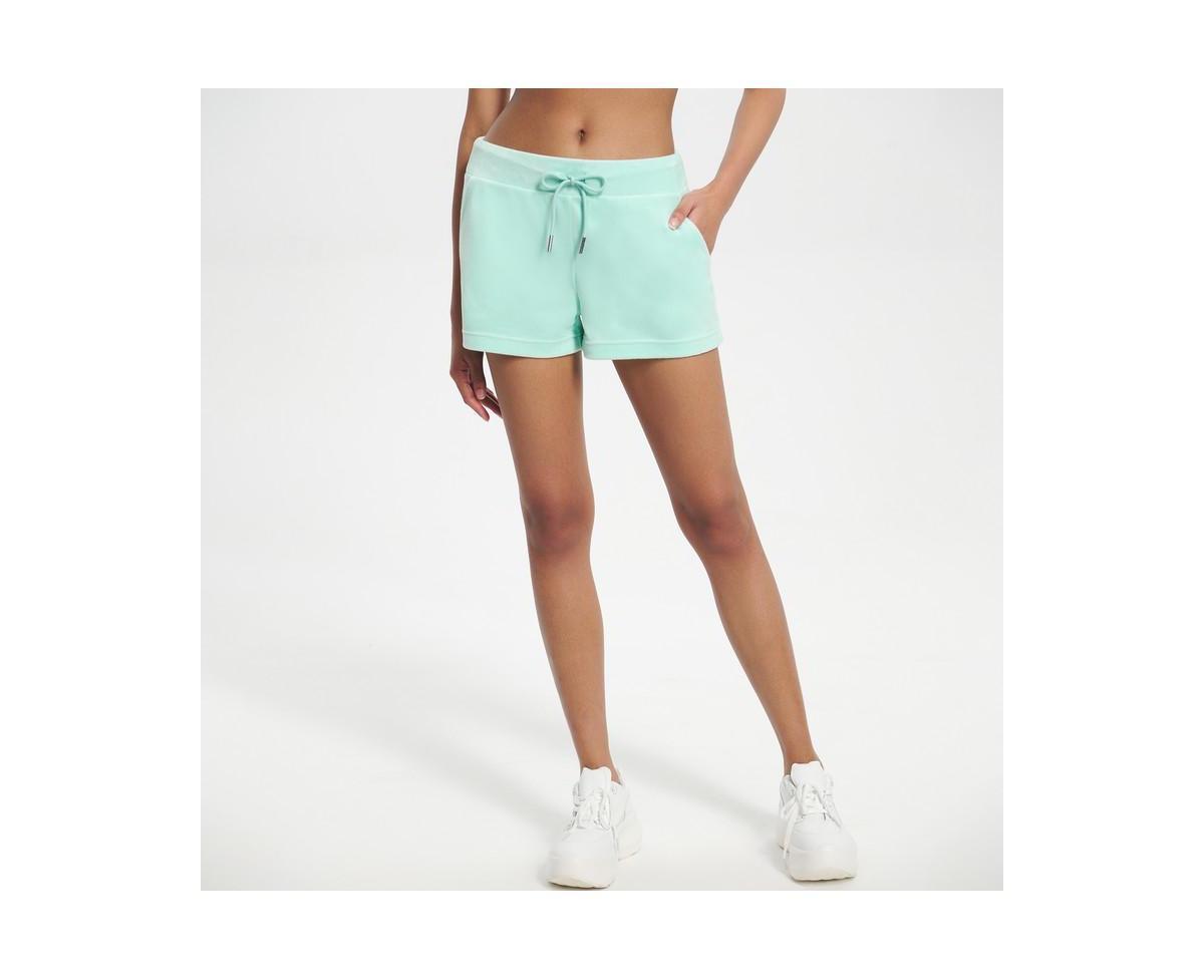 Juicy Couture Velour Juicy Shorts with Back Bling (Regal Blue) Women's Clothing Product Image