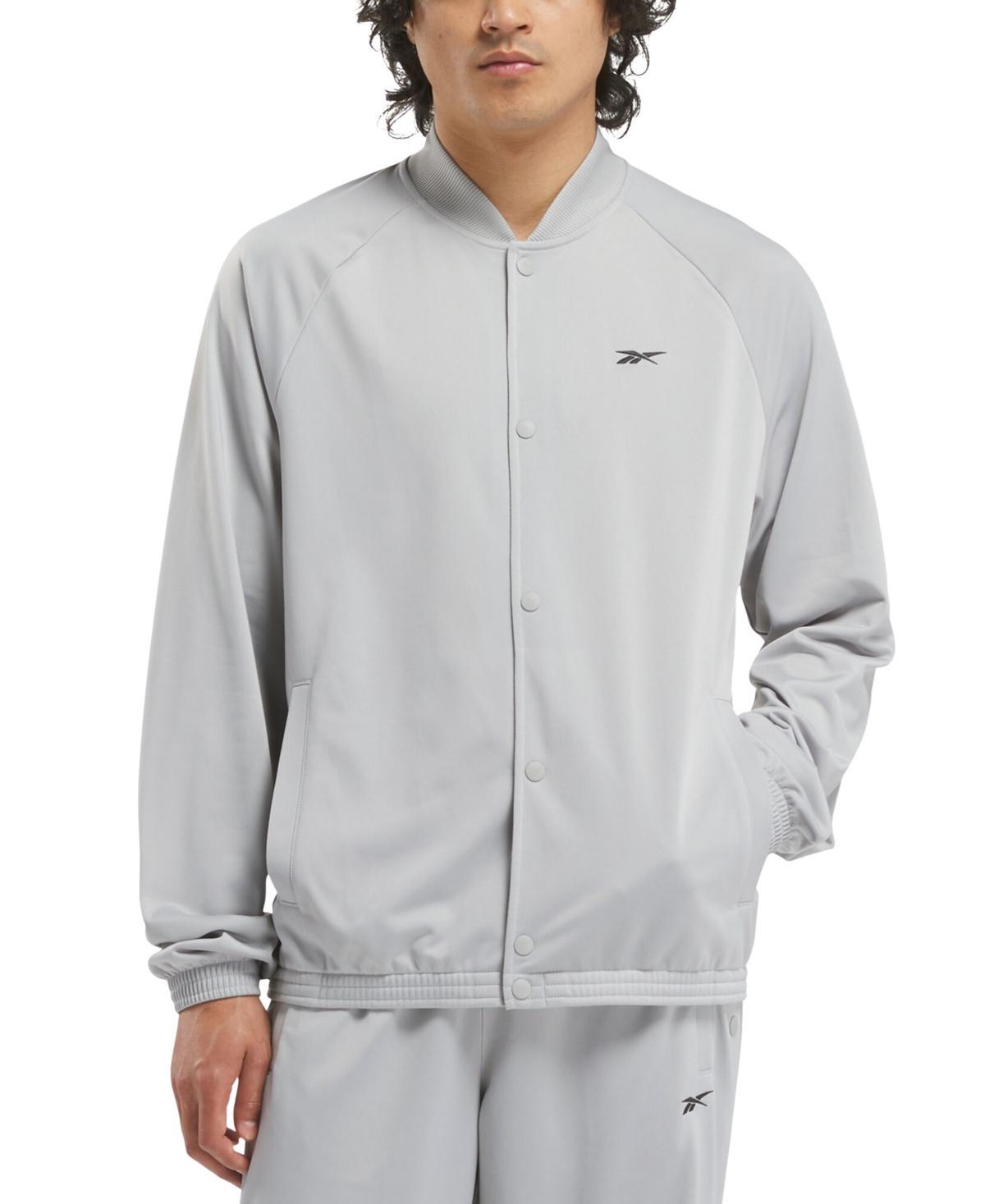 Reebok Mens Regular-Fit Snap-Front Basketball Jacket Product Image