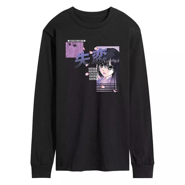 Mens Anime Heartbreak Long Sleeve Tee Product Image