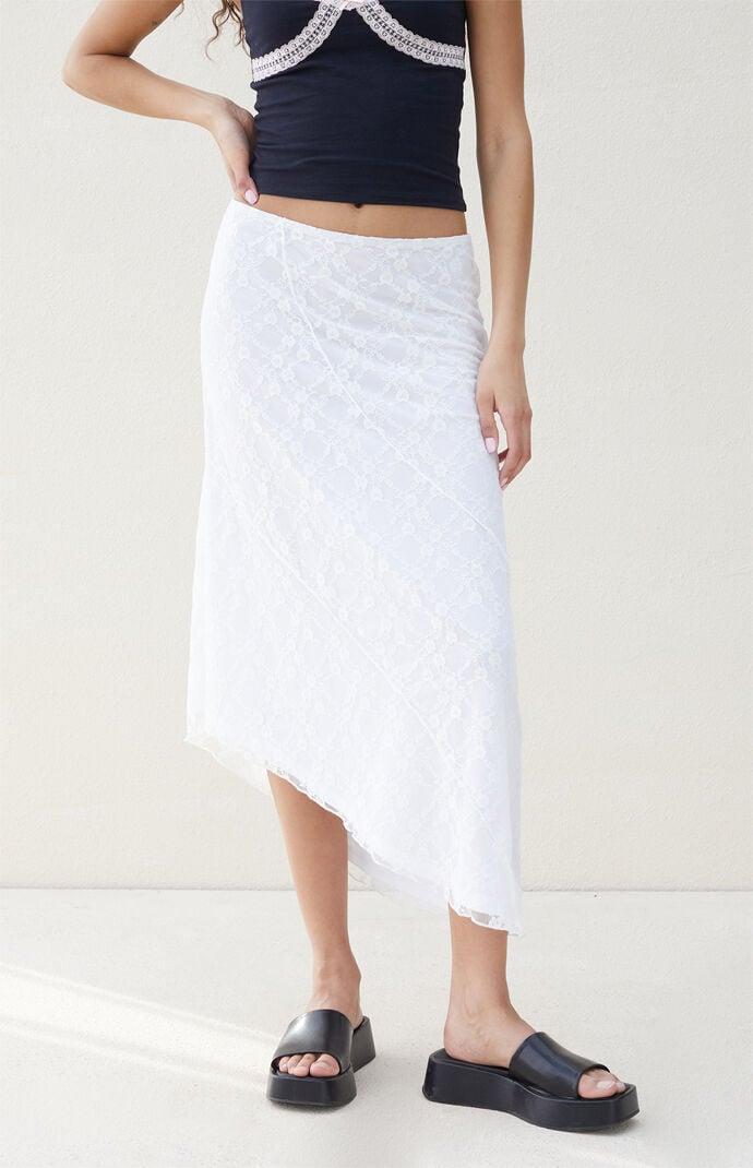 Beverly & Beck Women's Lace Tiered Maxi Skirt Product Image