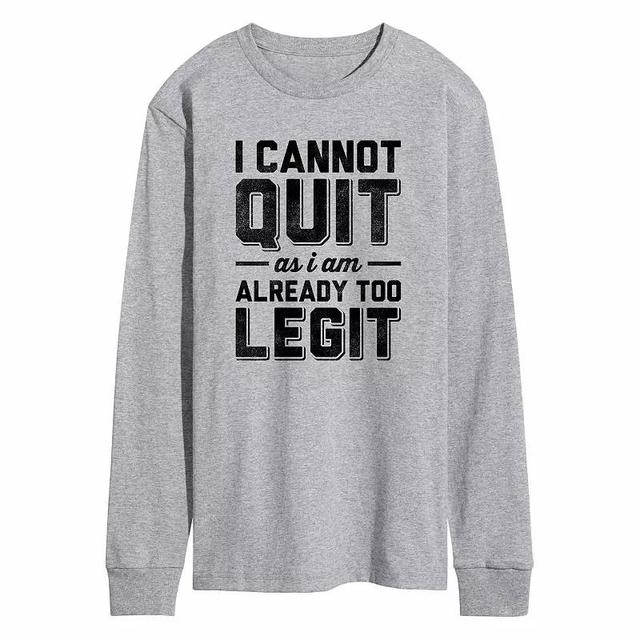 Mens Cannot Quit Tee Grey Grey Product Image