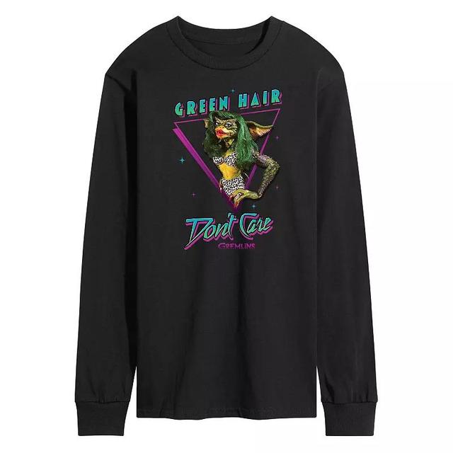 Mens Gremlins Green Hair Dont Care Long Sleeve Graphic Tee Product Image