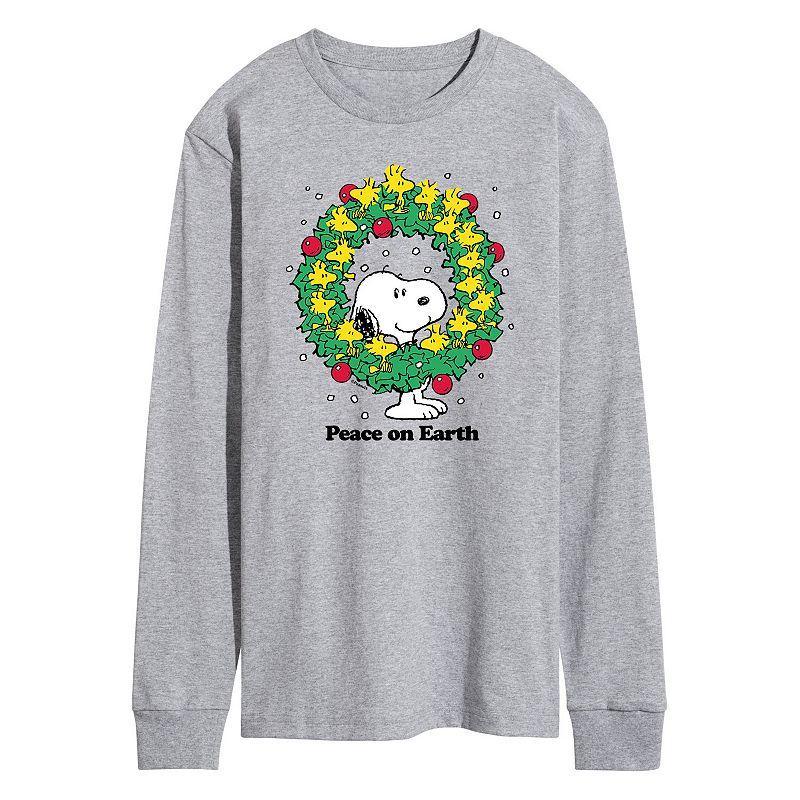 Mens Peanuts Peace On Earth Long Sleeve Tee Product Image