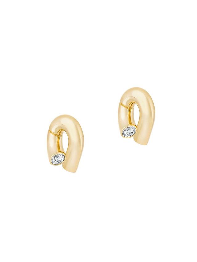 Womens Oera 18K Yellow Gold & Diamonds Stud Earrings Product Image