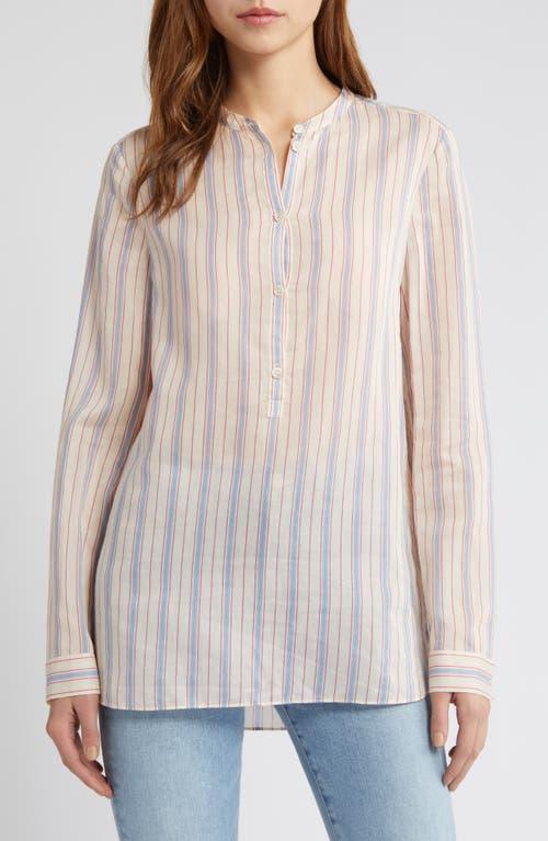 Womens Striped Cotton-Blend Shirt Product Image