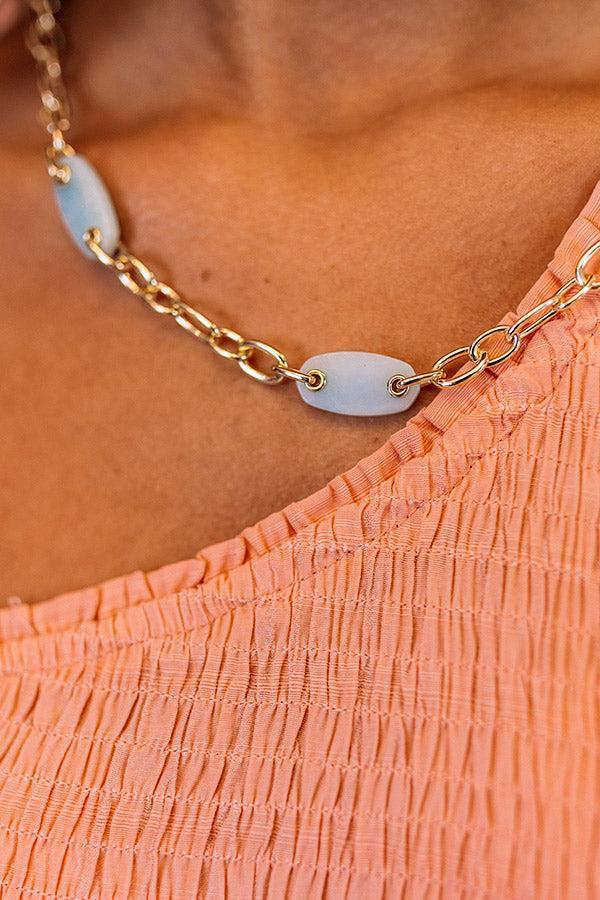 Kendra Scott Ashlyn Gold Mixed Chain Necklace In Teal Amazonite Product Image