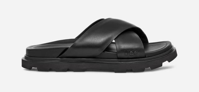 UGG Mens Capitola Cross Slide Leather Sandals Product Image