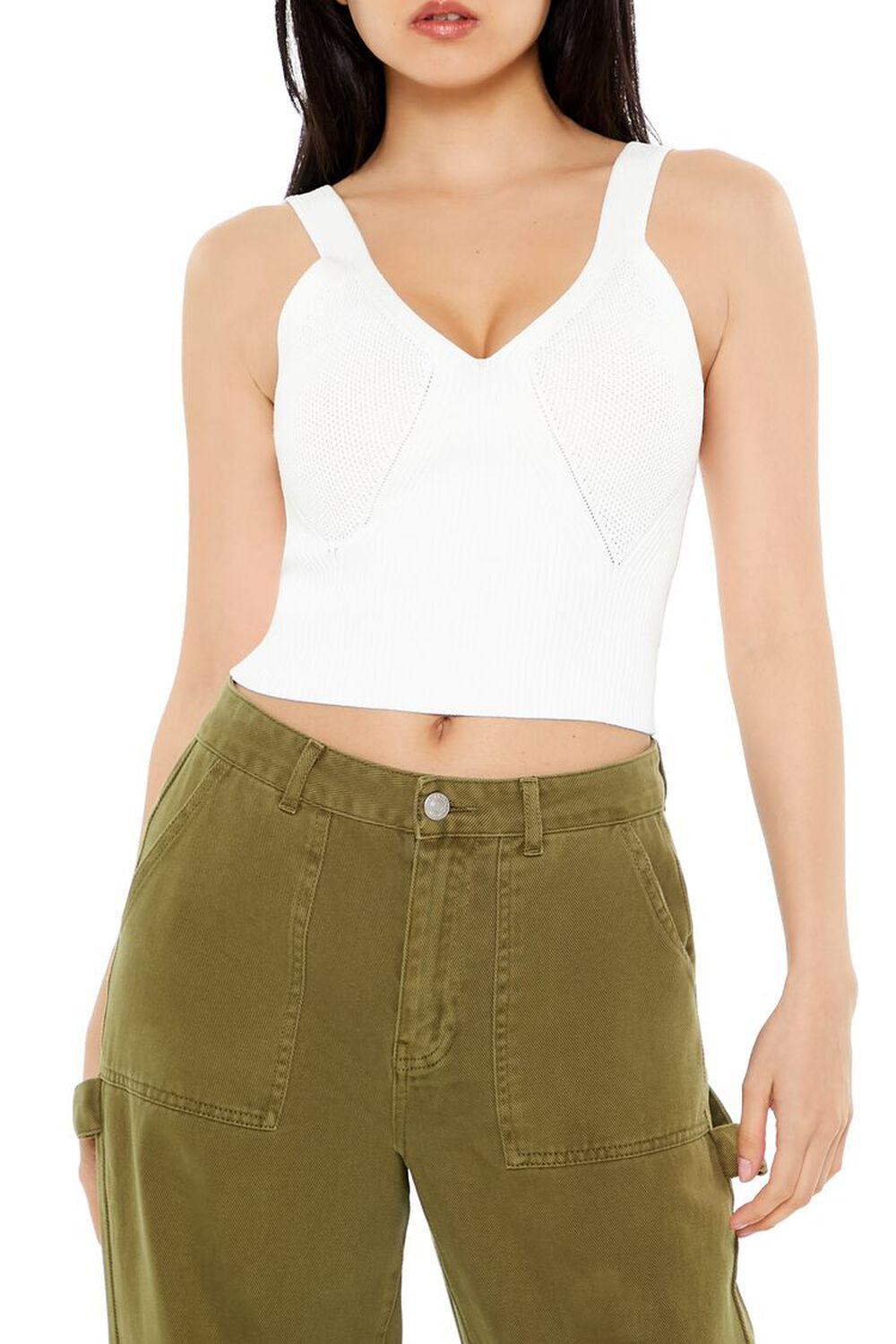 Cropped Sweater-Knit Tank Top | Forever 21 Product Image