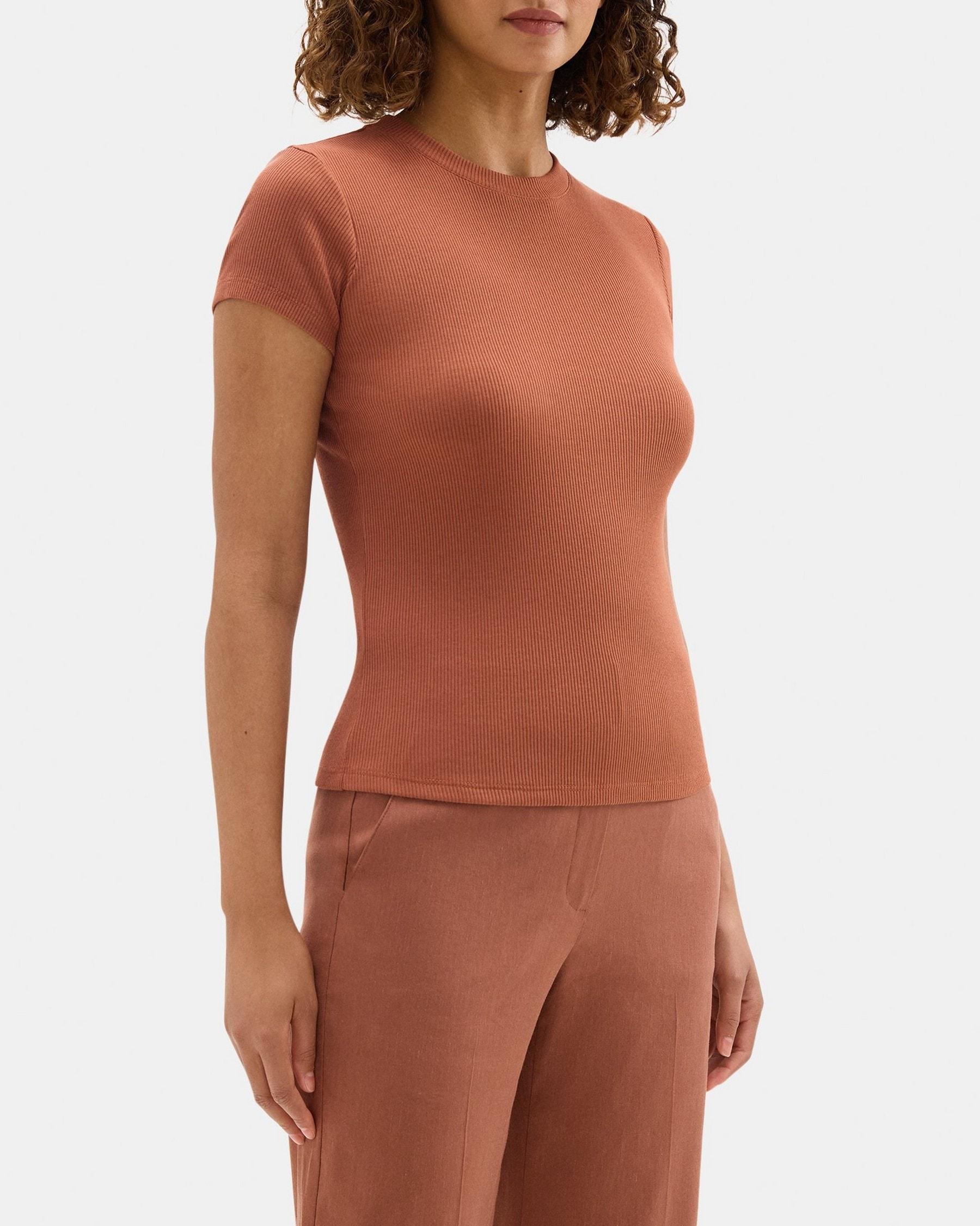 Tiny Tee in Ribbed Modal Cotton Product Image