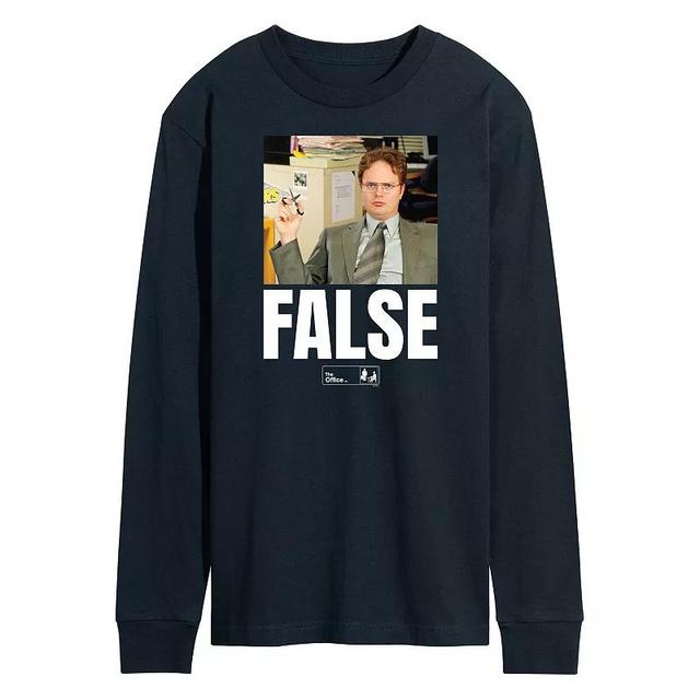 Mens The Office Dwight False Long Sleeve Tee Blue Product Image