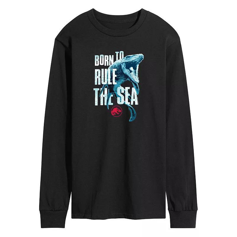 Mens Jurassic World Born To Rule The Sea Long Sleeve Black Product Image