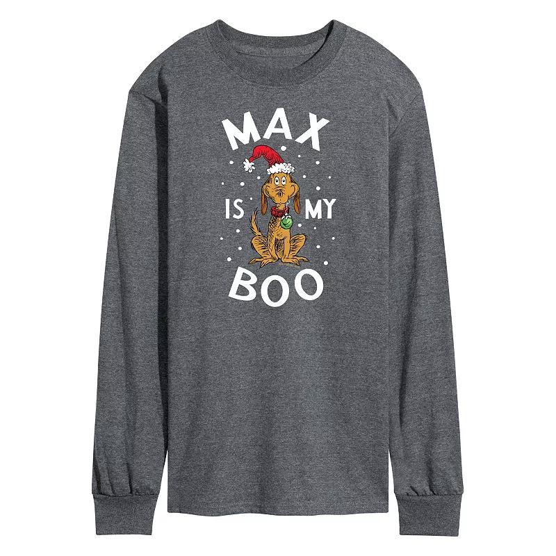 Mens Dr. Seuss Grinch Max Is My Boo Long Sleeve Tee Product Image