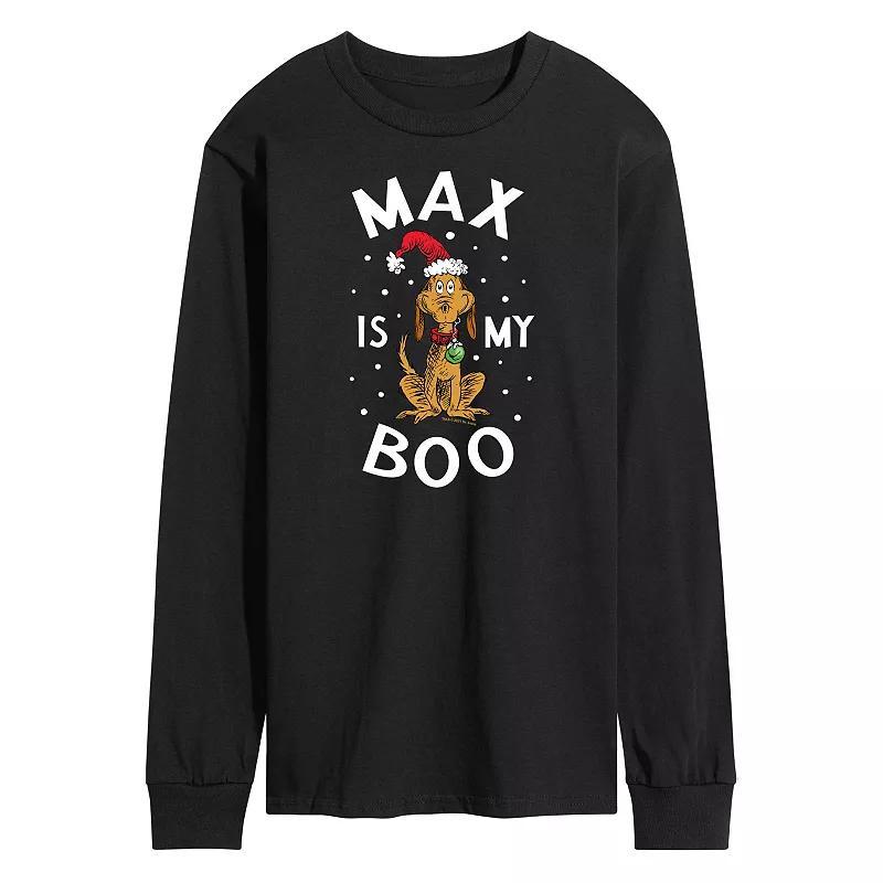 Mens Dr. Seuss Grinch Max Is My Boo Long Sleeve Tee Product Image