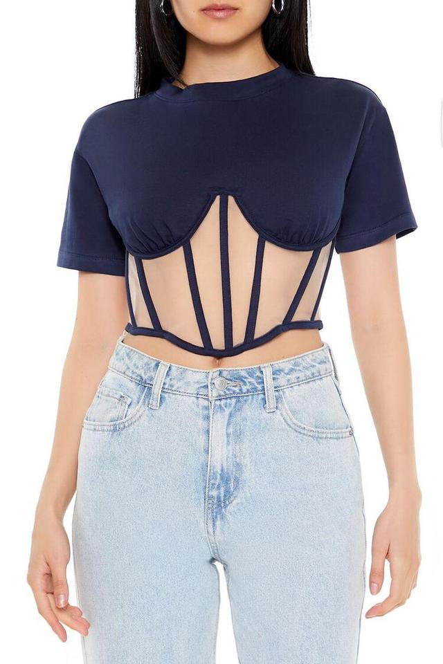 Sheer Bustier Crop Top | Forever 21 Product Image