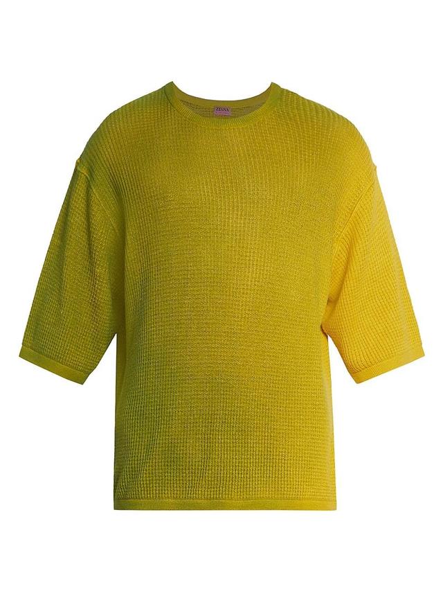 Mens ZEGNA x The Elder Statesman Waffle-Knit Crewneck T-Shirt Product Image