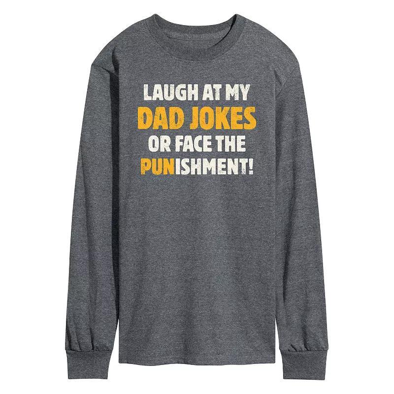 Mens Dad Jokes Punishment Long Sleeve Graphic Tee Product Image