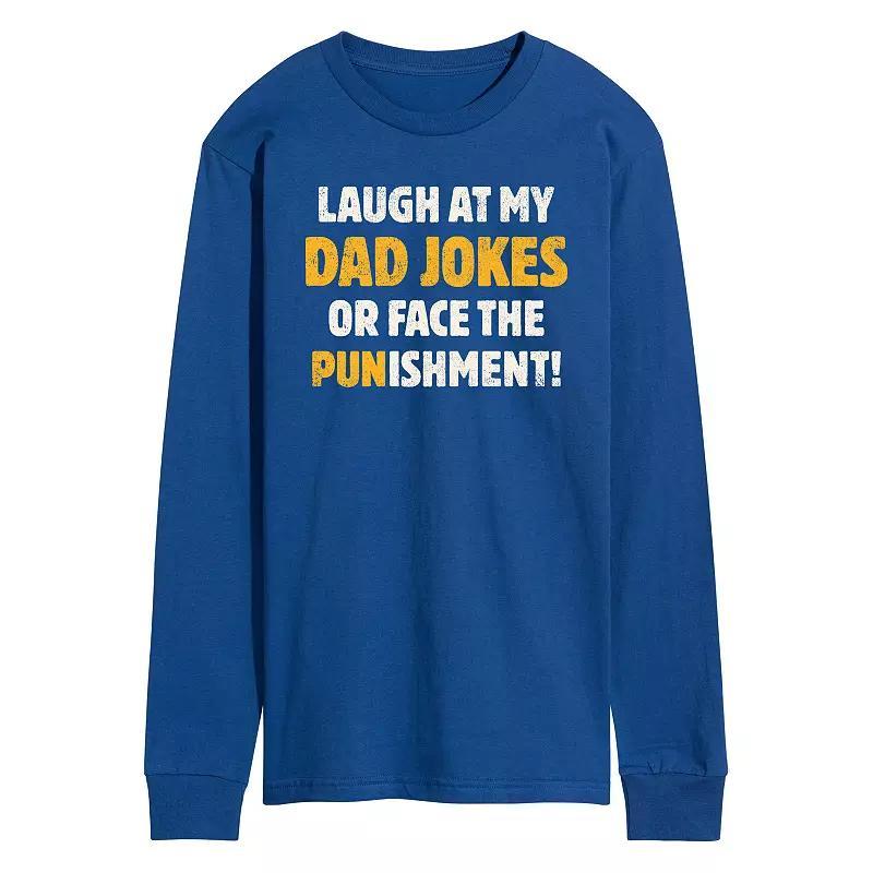 Mens Dad Jokes Punishment Long Sleeve Graphic Tee Product Image