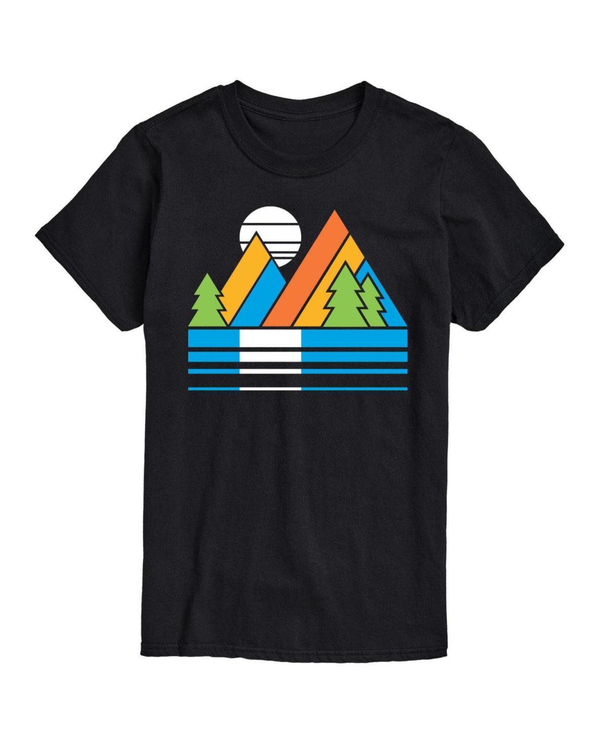 Mens Retro Mountains Sunset Graphic Tee Product Image