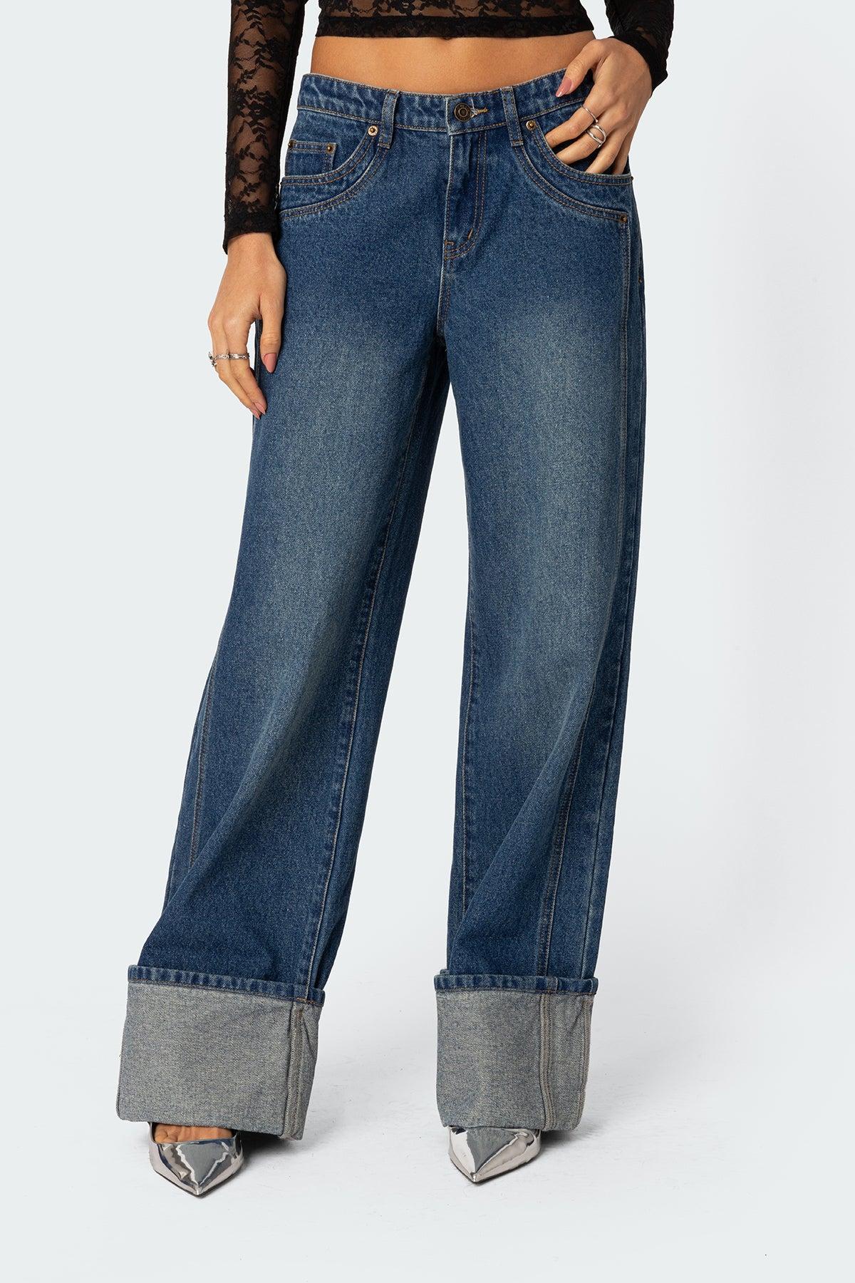 Vesper Cuffed Low Rise Jeans Product Image