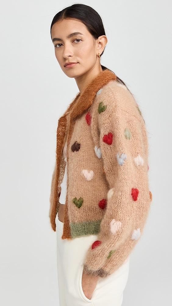 Rose Carmine Bolero Mon Amour Mohair Cardigan | Shopbop Product Image