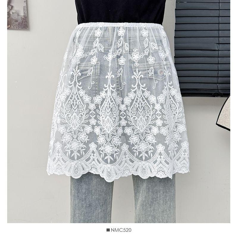 Lace Cover-Up Skirt Product Image