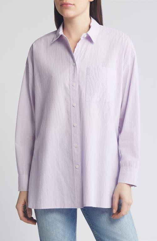 Madewell The Signature Poplin Oversized Shirt (Whisper Violet) Women's Clothing Product Image