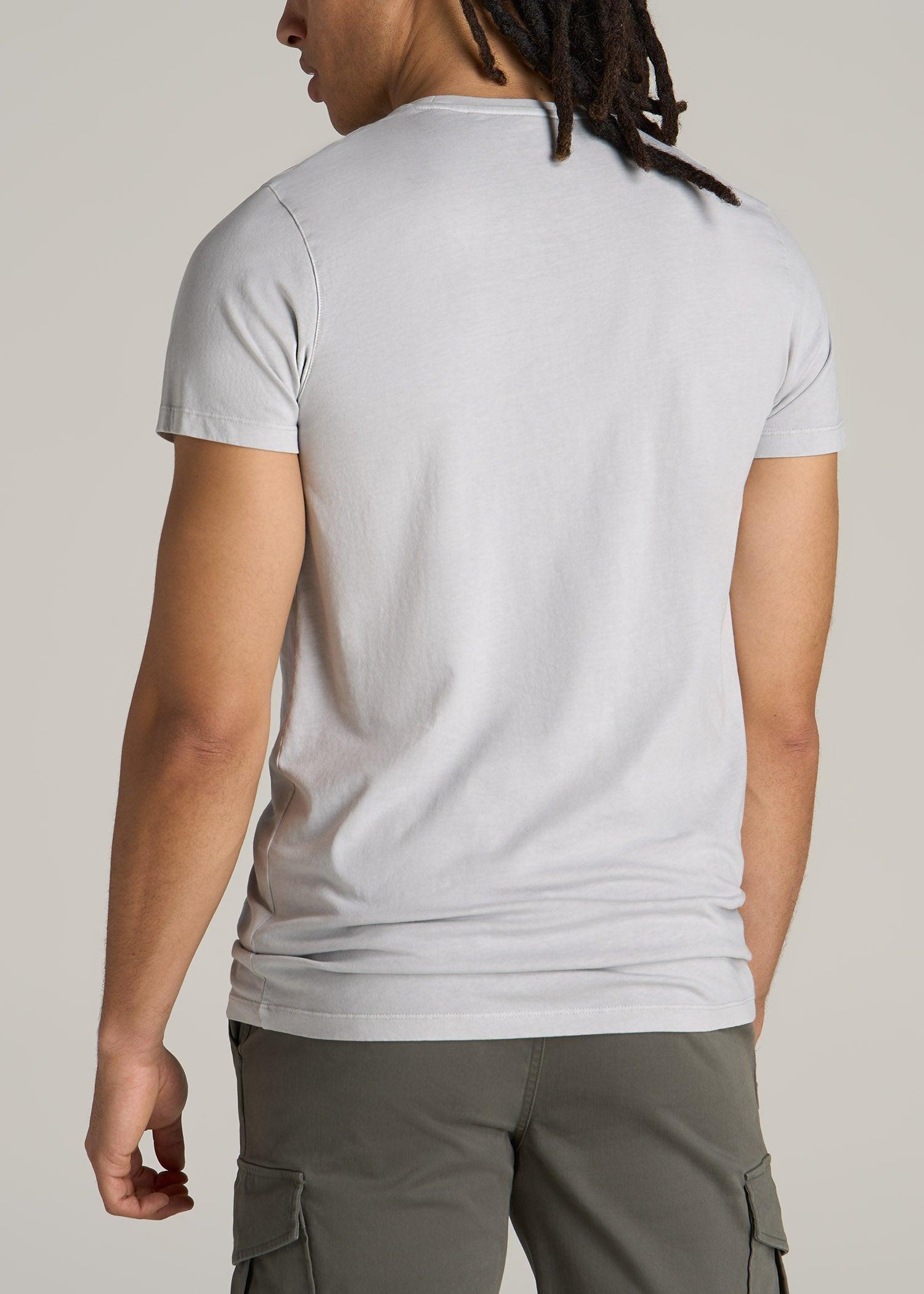 MODERN-FIT Garment Dyed Cotton Men's Tall T-Shirt in Vapor Grey Male Product Image