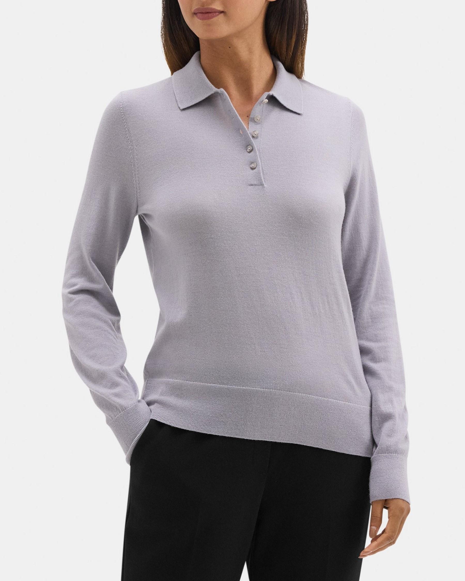 Collared Sweater in Fine Merino Wool Product Image