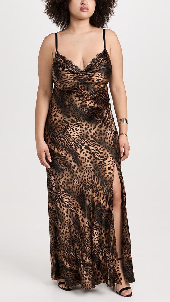 L'AGENCE Venice Cowl Lace NK Gown | Shopbop Product Image