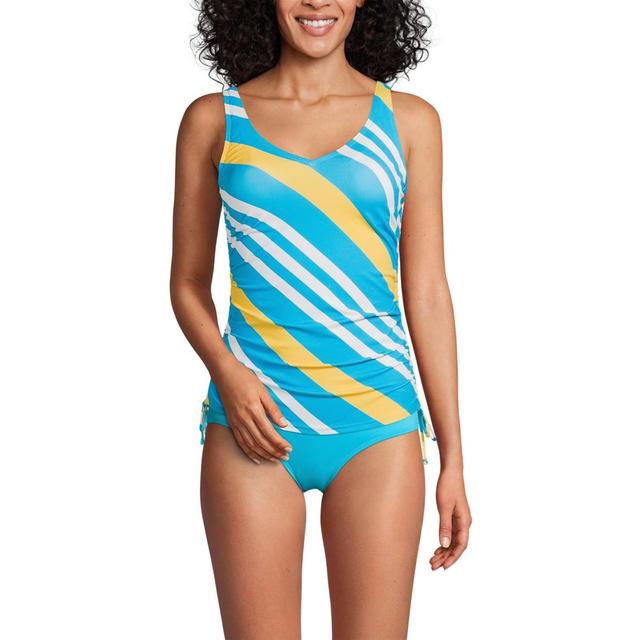 Lands End Womens Adjustable V-neck Underwire Tankini Swimsuit Top Adjustable Straps Product Image