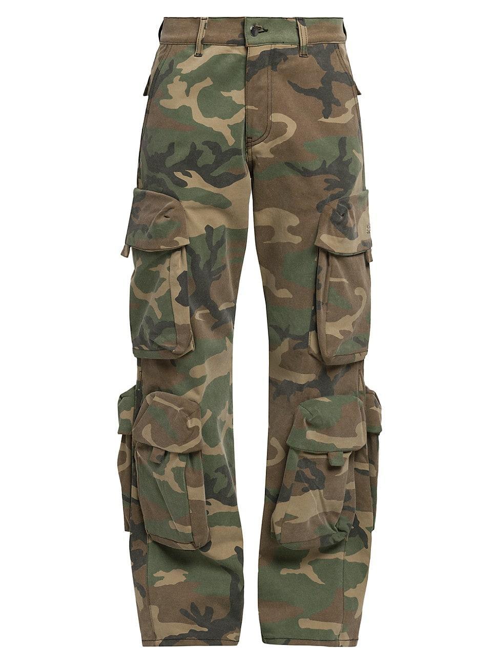 Mens Camo Oversized Cargo Pants Product Image