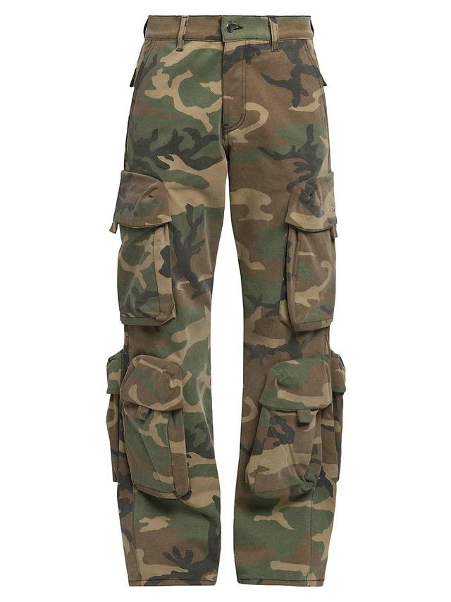 AMIRI Camo Print Cotton Canvas Cargo Pants Product Image